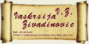 Vaskrsija Živadinović vizit kartica
